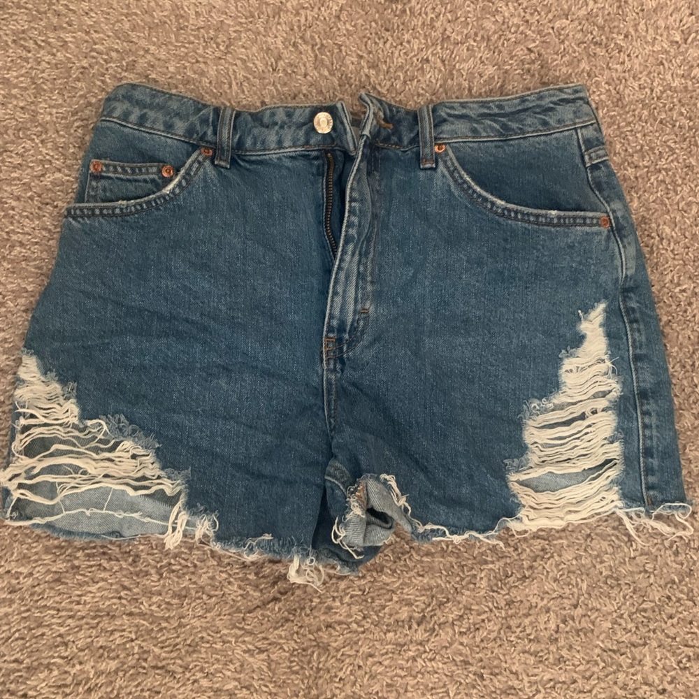 TOPSHOP Cutoff Denim Shorts